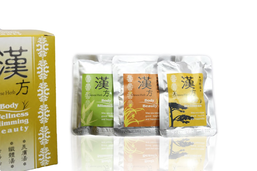 Chinese Herbs with packaging